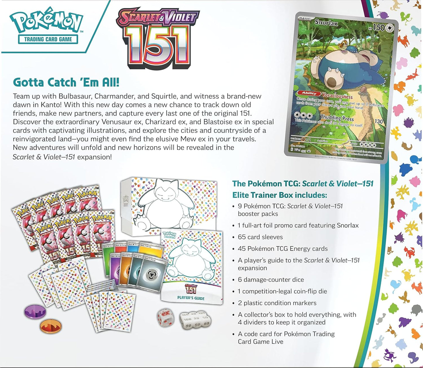 Pokémon TCG: Scarlet & Violet—151 Elite Trainer Box (9 Boosters & Premium Accessories)